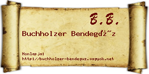 Buchholzer Bendegúz névjegykártya